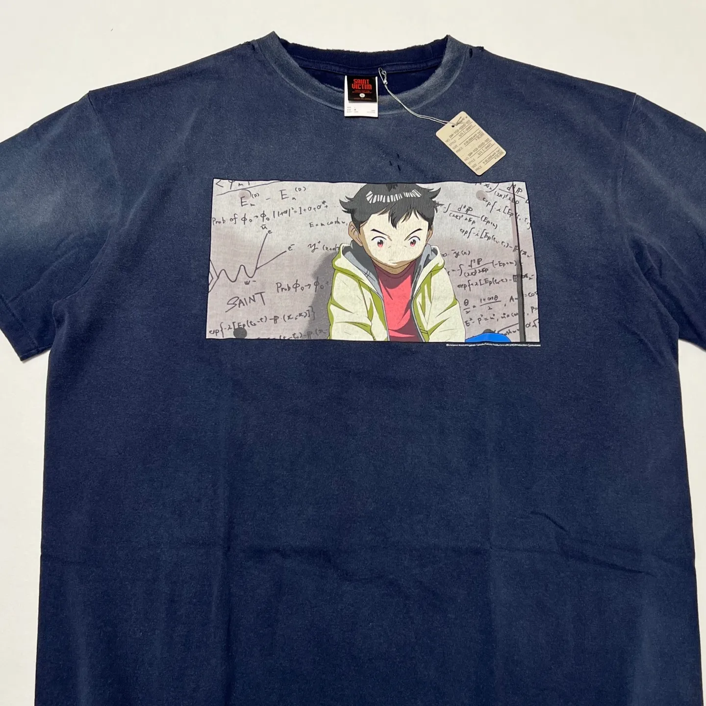 PLUTO x SAINT Mxxxxxx PLUTO SS TEE/Pluto co-branded retro tee Pluto distressed hole short sleeves Washed blue S-XL The washing and destruction process has reached the highest peak in the history of the brand. The real thing is quite good. This tee is derived from Osamu Tezuka's landmark masterpiece. Customized original unanimous co-branded main mark/wash mark. Original consistent cylindrical OE yarn fabric